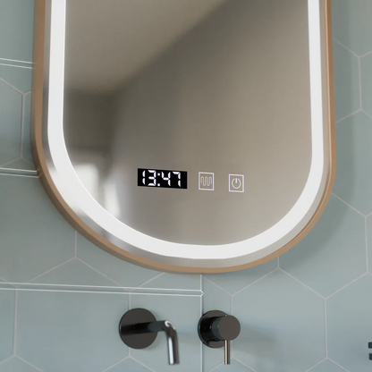 Oval LED mirror, 50x80cm, Roven Marcello MotionGlow sensor, De-fogging system, Clock & Thermometer, Dimable Mirrors Marcello Default Title Alessandro Design
