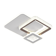 LED Chandelier NYXORA 51W, 3 Squares, Cold/Warm/Neutral light, White LED Chandeliers Default Title Alessandro Design