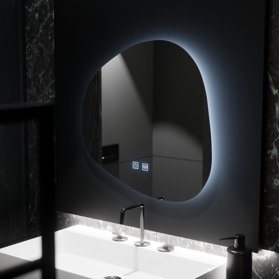 Organic LED Mirror 60x60cm, Duna Touch, Demister System, Dimmable Mirrors Korman E Default Title Alessandro Design