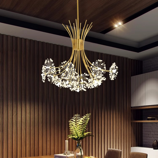 Petito Crystal Candelabra, 12XG4, Gold, Diameter 52cm Crystal Candelabra Default Title Alessandro Design