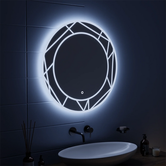 ASTRIX LED Touch Mirror, 60cm, 6000K, Dimmable, Demister System