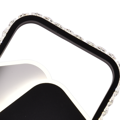 Crystal LED chandelier PRISMIQ 39W, 3 Squares, Cold/Warm/Neutral light, Black LED Chandeliers Default Title Alessandro Design