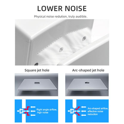 Hand dryer with Sensor, 2000W, ABS, 2029WH Default Title Alessandro Design