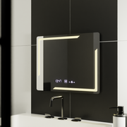 Rectangular LED mirror, 80x60cm, Rayonnement MotionGlow Marcello, Demister System, Clock & Thermometer, Dimable Mirrors Marcello Default Title Alessandro Design