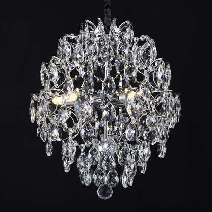 Candelabru Cristal CRYSTARA Nobile, 5x E14, Diametru 40cm, Crom Lucios Candelabre Cristal Default Title Alessandro Design
