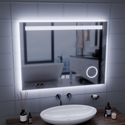 Rectangular LED Mirror, 80x60cm, Piano Touch, Demister System, Dimmable, Cold Light 6000K Mirrors Korman E Default Title Alessandro Design
