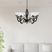 Rustic Chandelier COTTAGE, 5XE27, Antique Bronze, Metal and Glass Classic Candelabra Default Title Alessandro Design