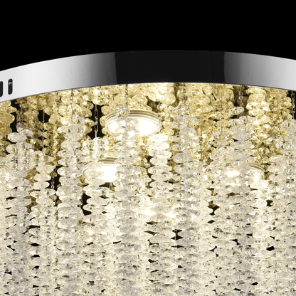 Candelabru LED Cristal LLC215/400WH Rotund, 22W, Lumina Rece/Calda/Neutra, Cristal, Auriu Candelabre Cristal Default Title Alessandro Design