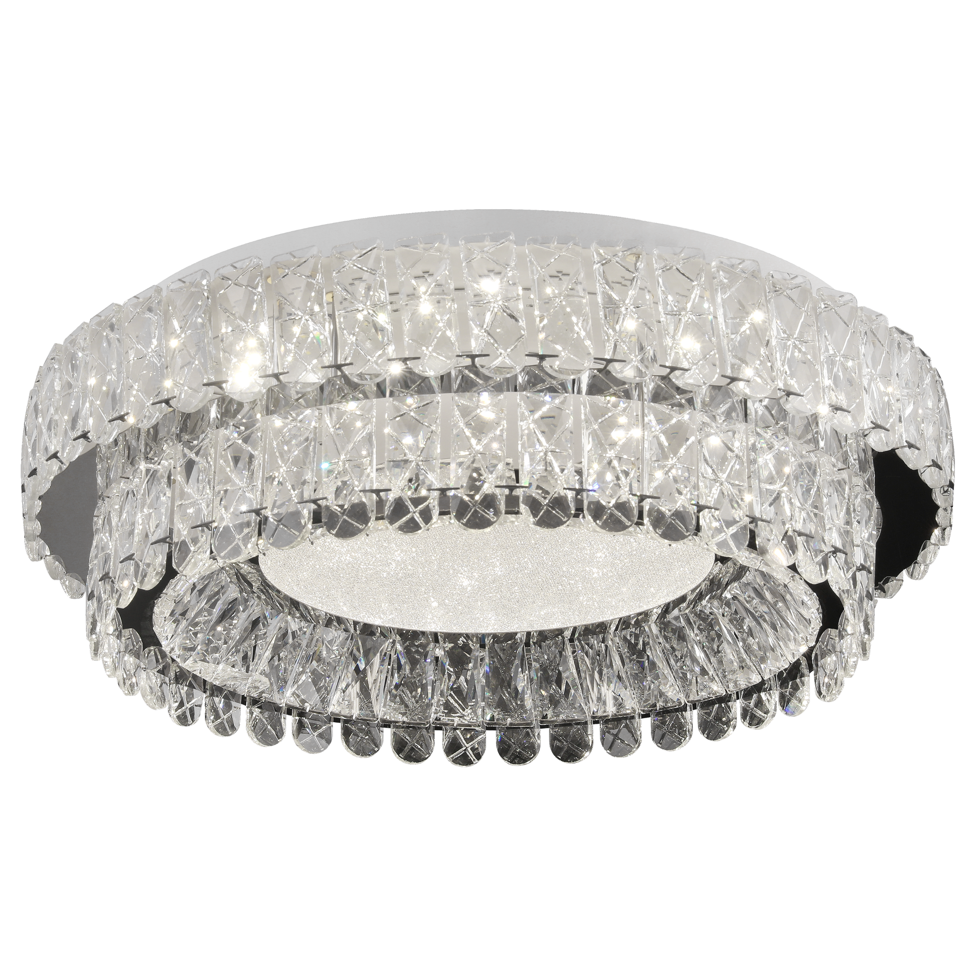 Lustra LED cu Telecomanda, LLC153/500CH, Cristal si Metal, 59W, 1 Cerc, Dimabila, Inaltime Reglabila, Lumina Rece/Calda/Neutra, Iluminat Luxos Lustre LED cu Telecomanda Default Title Alessandro Design