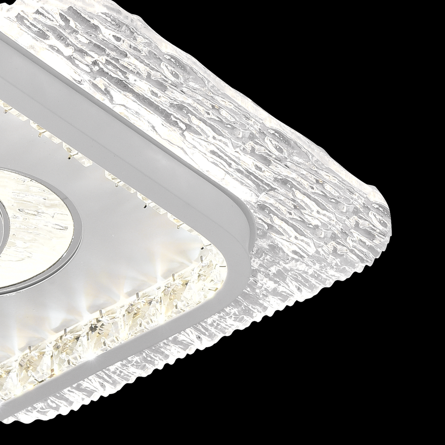 LED Chandelier PERU 38W, 2 Squares, Cold/Warm/Neutral light, White LED Chandeliers Default Title Alessandro Design