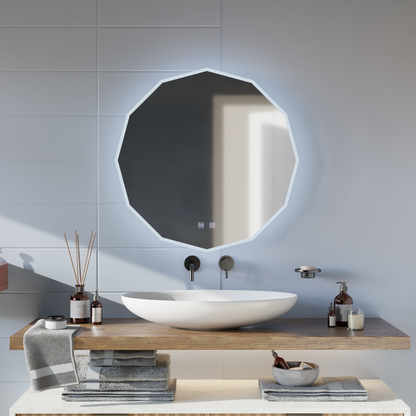LED Round Mirror, 80cm, VIVO Touch, Demister System, Dimmable Mirrors Korman E Default Title Alessandro Design