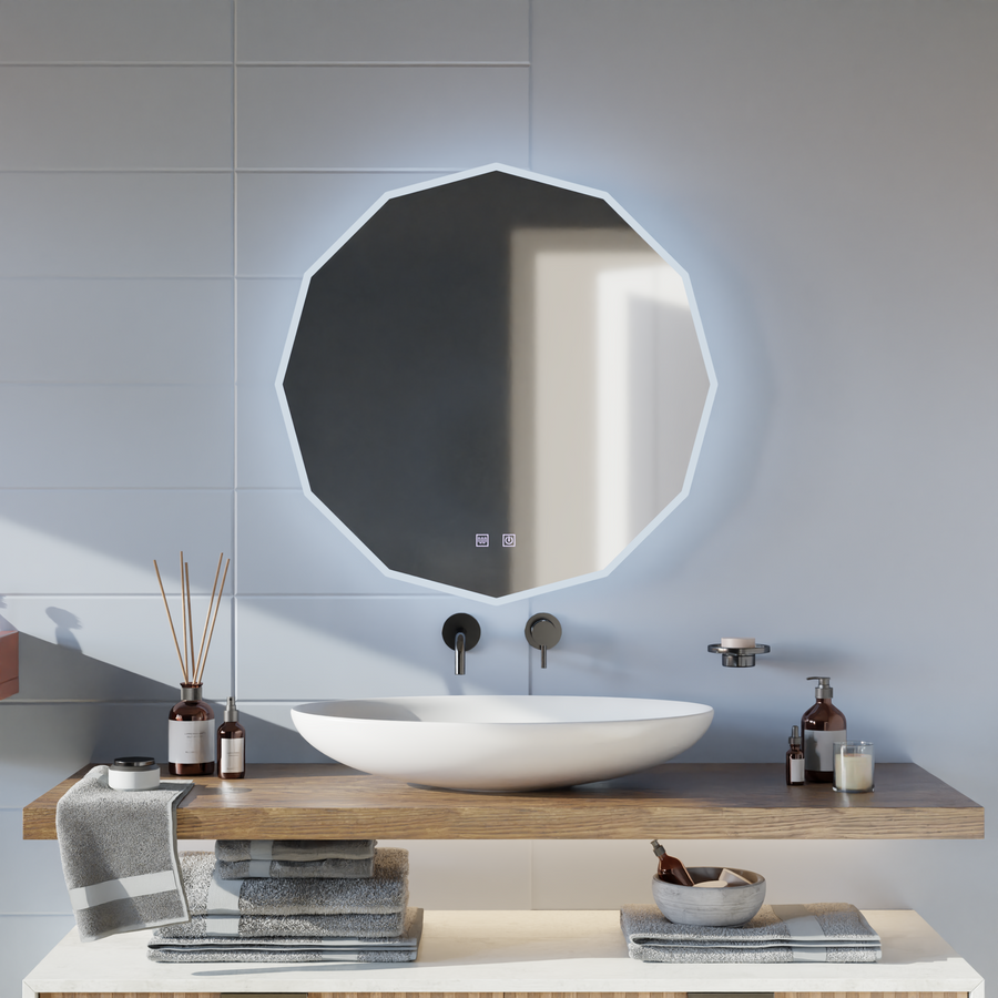 LED Round Mirror, 80cm, VIVO Touch, Demister System, Dimmable Mirrors Korman E Default Title Alessandro Design