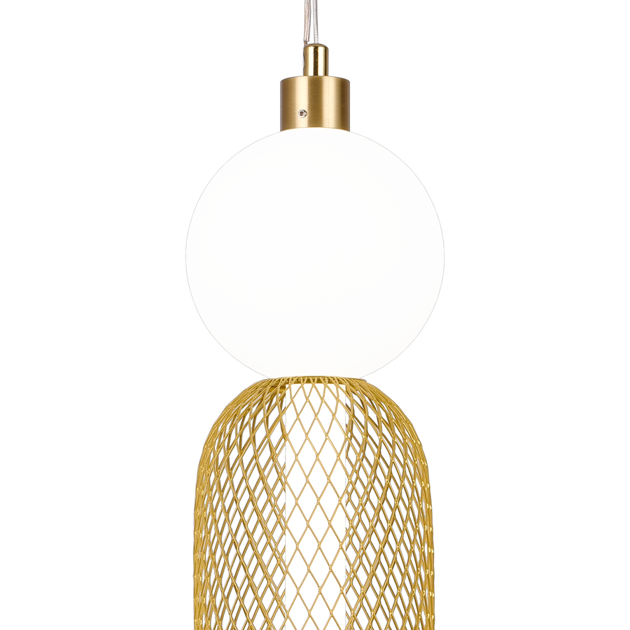 Lustra LED Suspendata LM550/2GD, 11W, Lumina 3000/4000/6000K, Auriu, Inaltime Reglabila Lustre Moderne Default Title Alessandro Design