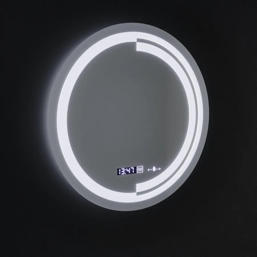 LED Round Mirror, 60cm, MotionGlow Sensor Consuel Marcello, De-fogging System, Clock & Thermometer, Dimable Mirrors Marcello Default Title Alessandro Design