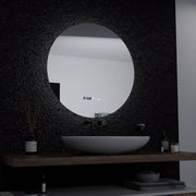 LED Round Mirror, 60cm, Serenite MotionGlow Marcello, De-fogging System, Clock & Thermometer, Dimable Mirrors Marcello Default Title Alessandro Design