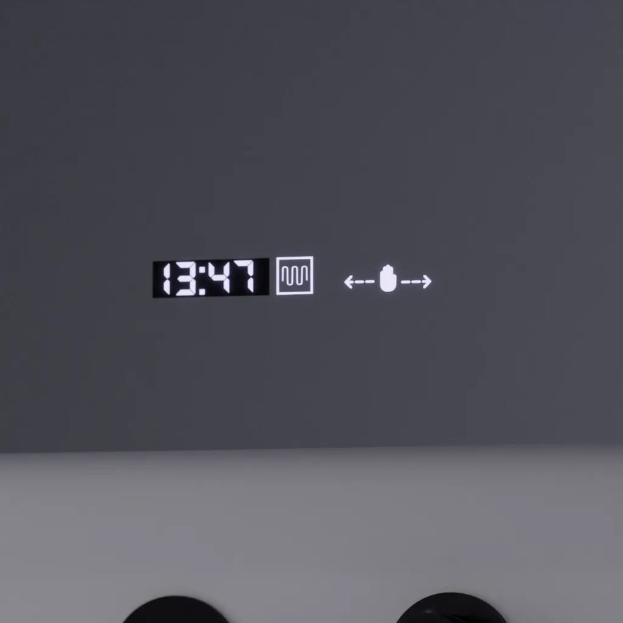 Rectangular LED Mirror, 80x60cm, Precision MotionGlow Marcello, De-fogging System, Clock & Thermometer, Cosmetic Magnifier, Dimable Marcello Mirrors Default Title Alessandro Design