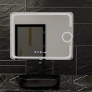 Rectangular LED Mirror, 80x60cm, Eclat MotionGlow Marcello, De-fogging System, Clock & Thermometer, Cosmetic Magnifier, Dimable Marcello Mirrors Default Title Alessandro Design