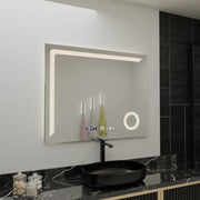 Rectangular LED Mirror, 100x80cm, Precision MotionGlow Marcello, De-fogging System, Clock & Thermometer, Cosmetic Magnifier, Dimable Mirrors Marcello Default Title Alessandro Design
