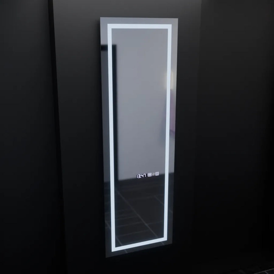 Rectangular LED Mirror, 45x140cm, Giulia Marcello Radar Sensor, De-fogging System, Clock & Thermometer, Dimabila, Dressing Couture Dressing Mirrors Default Title Alessandro Design