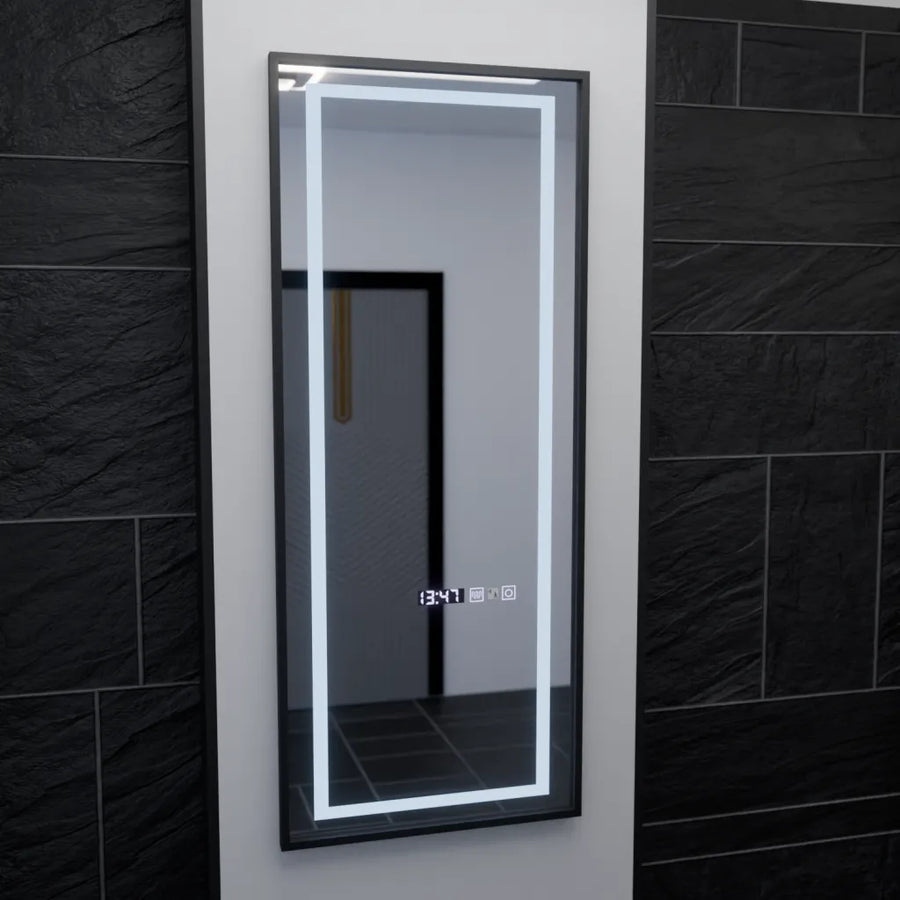 Rectangle LED Mirror, 60x150cm, Bianca Marcello Radar Sensor, De-fogging System, Clock & Thermometer, Dimabila, Dressing Couture Dressing Mirrors Default Title Alessandro Design