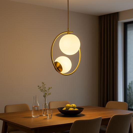 LOFT Atelier Chandelier, 2x E27, White Gold, Metal, Adjustable Height Modern Chandeliers Default Title Alessandro Design