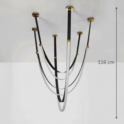 Candelabru Modern, LED, ARIA Largo, 31W, lumina Calda, Negru Candelabre Moderne Default Title Alessandro Design
