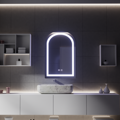 Touch LED mirror with defogging function, 80x50cm Mirrors Korman E Default Title Alessandro Design