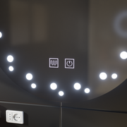 Touch Ivory LED Mirror, Demister System, Diameter 60cm, Cold Light 6000K Korman Mirrors E Default Title Alessandro Design