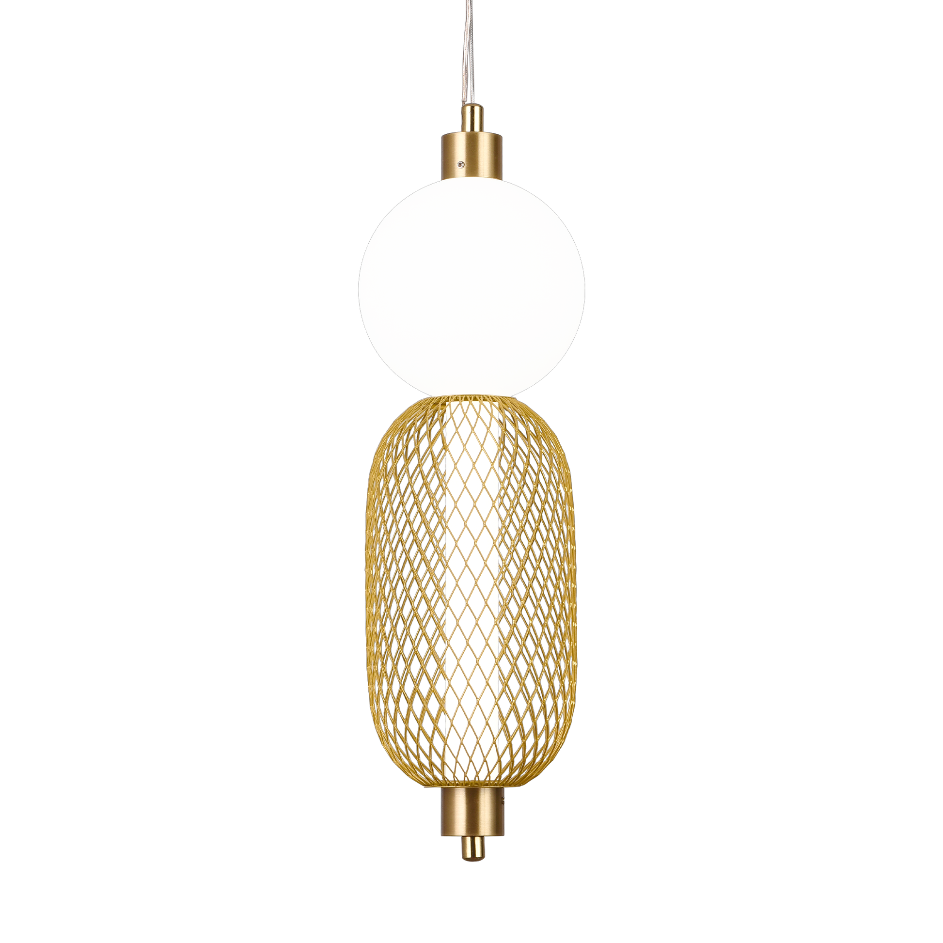 Lustra LED Suspendata LM550/2GD, 11W, Lumina 3000/4000/6000K, Auriu, Inaltime Reglabila Lustre Moderne Default Title Alessandro Design