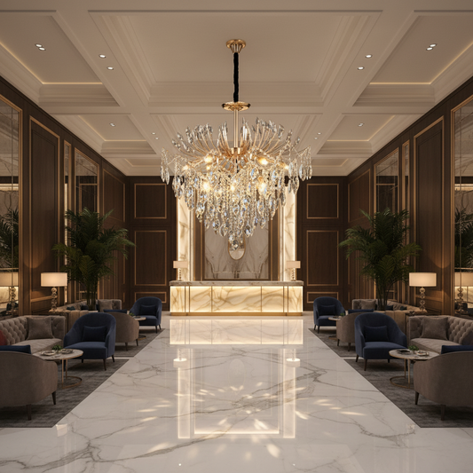 Crystal Chandelier CC9313/12FGD, 12x E14, Diameter 50cm, Gold