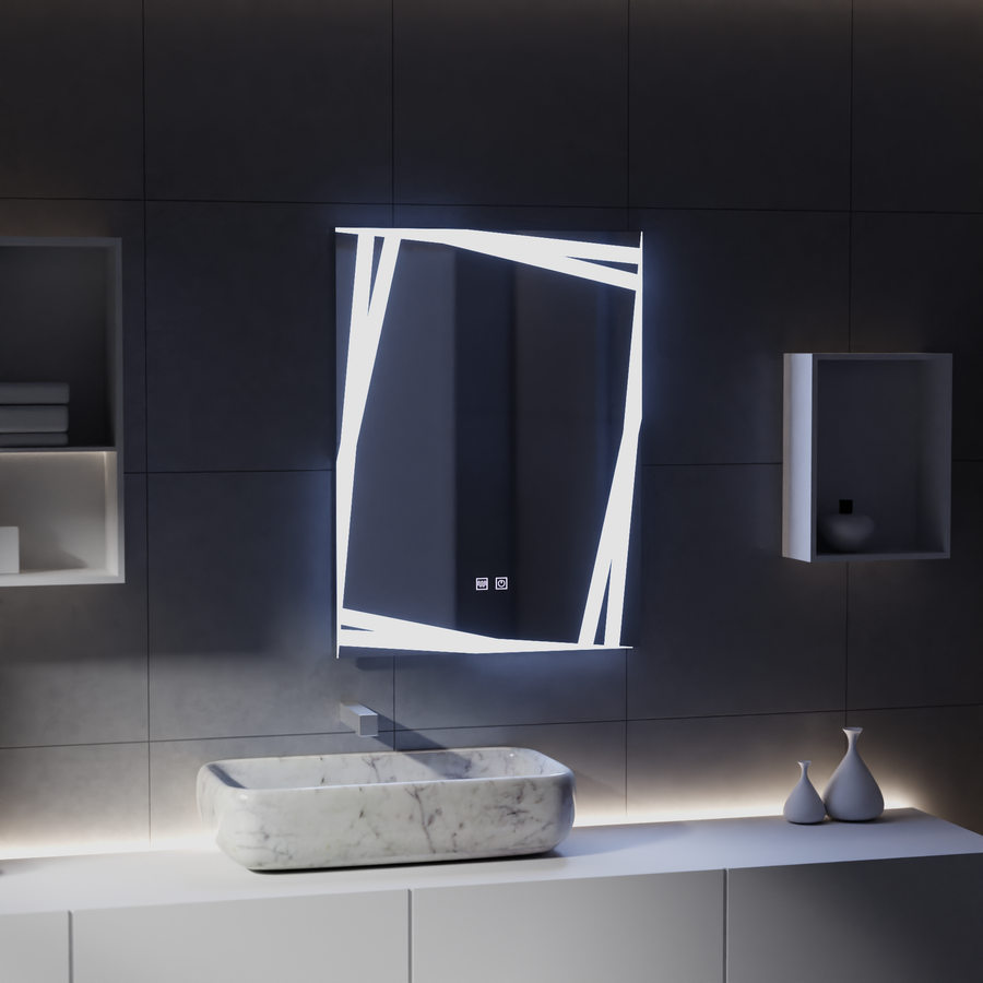 Mirror LED Touch Infinitum Demist System 60X80cm Mirrors Korman E Default Title Alessandro Design