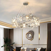 Angelica Crystal Chandelier 6XE14 Silver, Diameter 49cm, Adjustable Height Modern Chandeliers Default Title Alessandro Design