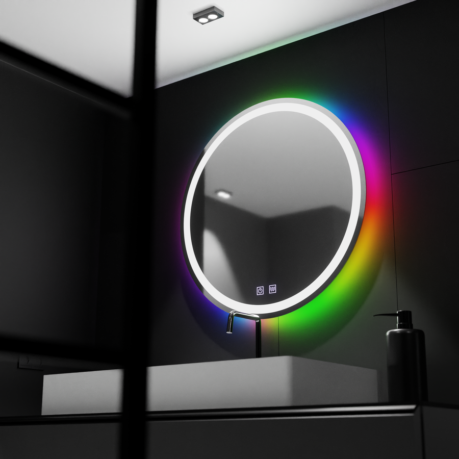 Round LED mirror 60cm, Spectrum Touch, RGB, Demister System Mirrors Korman E Default Title Alessandro Design