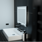 Rectangular LED mirror, 80x60cm, Grid Light Basic Touch Mirrors Korman C Default Title Alessandro Design