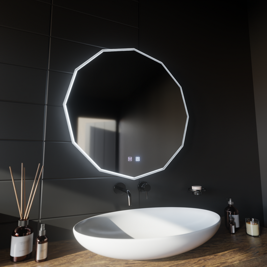 LED Round Mirror, 80cm, VIVO Touch, Demister System, Dimmable Mirrors Korman E Default Title Alessandro Design