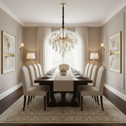 Crystal Chandelier PALERMO Eleganza 5xE14, Diameter 50cm, Gold