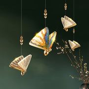 Acrylic Butterfly LED Pendant Light 9W, Warm/Neutral/Cool Light 3000K/4000K/6000K, Gold, Metal and Acrylic, Height Adjustable LED Chandeliers Default Title Alessandro Design