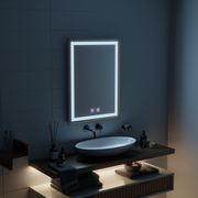 Kariri LED Touch Mirror, 60x80 cm, Demister function, Gold Rose Brushed Frame Mirrors Korman E Default Title Alessandro Design
