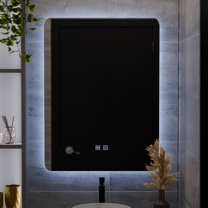 Touch Alexandra LED Mirror, Demister System 45X60cm Korman Mirrors E Default Title Alessandro Design