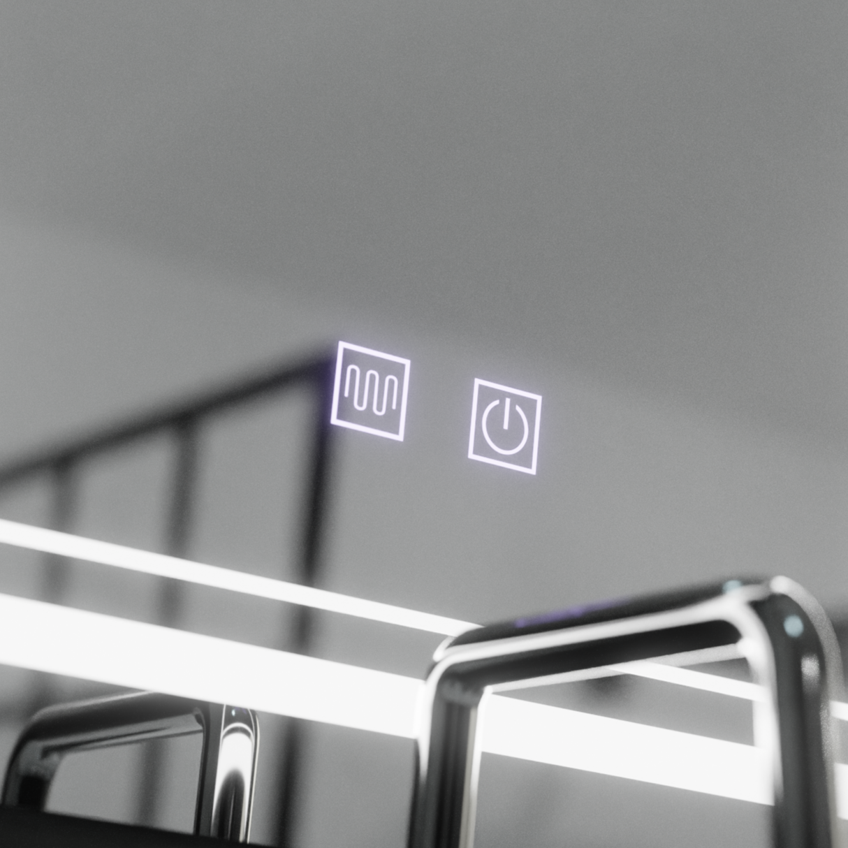 Rectangular LED mirror, 60x80cm, KOVEN Touch, Demister System, Dimmable Mirrors Korman E Default Title Alessandro Design