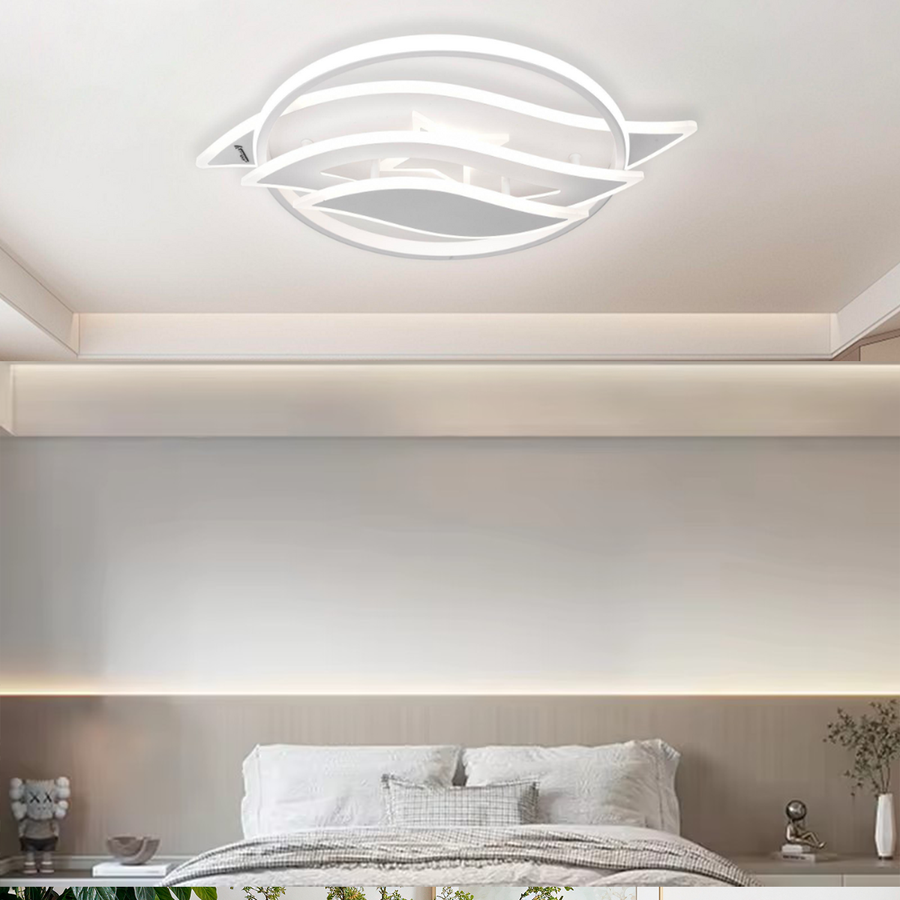 LED chandelier with remote control JARRIA 52W, Cold/Warm/Neutral/RGB light, Dimmable, White LED chandelier with remote control Default Title Alessandro Design