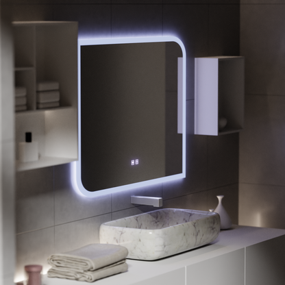 CLARIVO LED Mirror Rectangular, 80X60cm, Touch, Demister System Mirrors Korman E Default Title Alessandro Design