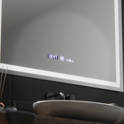 Rectangular LED Mirror, 100x75cm, Verite MotionGlow Marcello, De-fogging System, Clock & Thermometer, Dimable Marcello Mirrors Default Title Alessandro Design