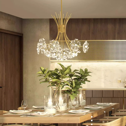 Petito Crystal Candelabra, 12XG4, Gold, Diameter 52cm Crystal Candelabra Default Title Alessandro Design