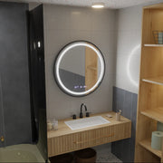 LED Round Mirror, 60cm, Celeste Majeste Noir Eleve MotionGlow Marcello, Demisting System, Clock & Thermometer, Dimable Mirrors Marcello Default Title Alessandro Design