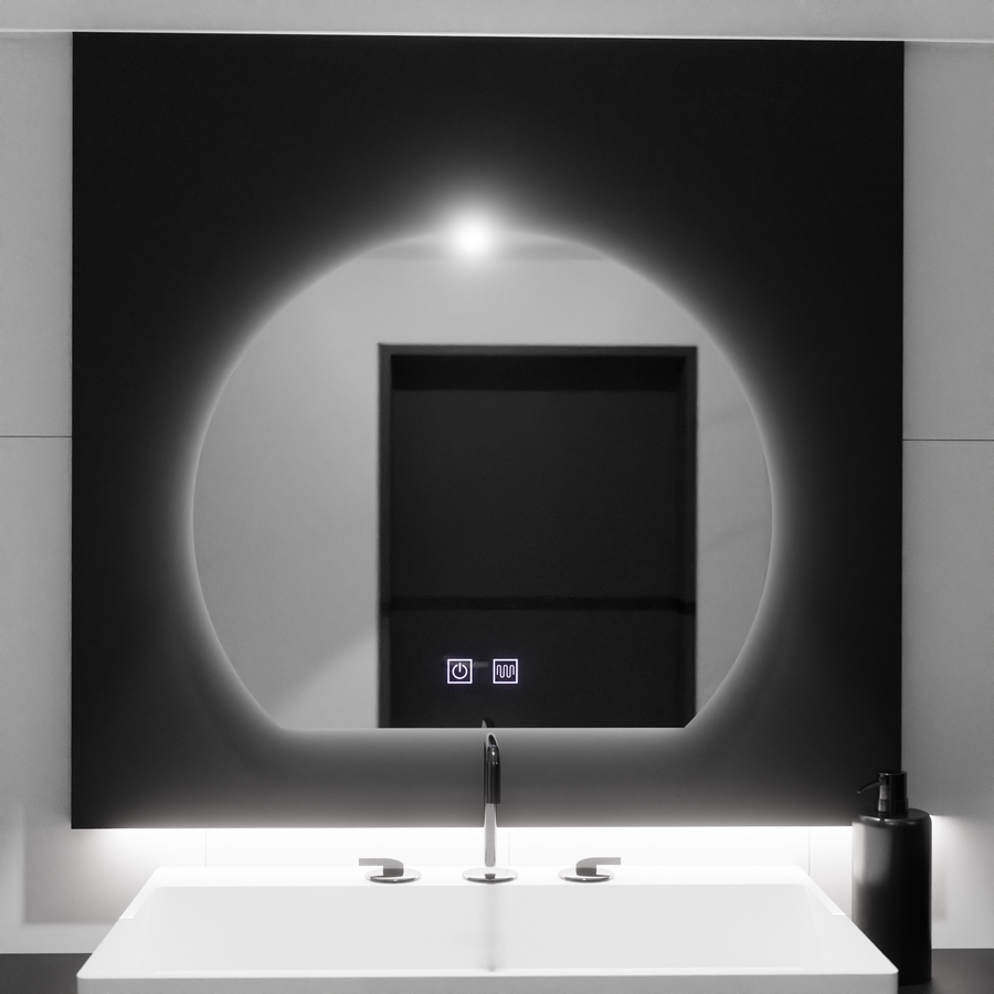 Half-moon LED mirror, 60x54, Soluna Touch, Demister System, Dimmable Mirrors Korman E Default Title Alessandro Design