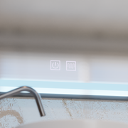 Rectangular LED Mirror 100x65cm EDGE Touch Demist System, Black Frame Mirrors Korman E Default Title Alessandro Design