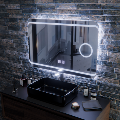 LED Mirror E30S/65X45, Touch and Demist Function, Cosmetic Light, 65x45cm, Cold Light 6000K Mirrors Korman E Default Title Alessandro Design