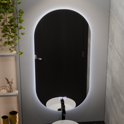 Oval LED mirror, 50x100cm, Velara Touch, Demister System, Dimmable