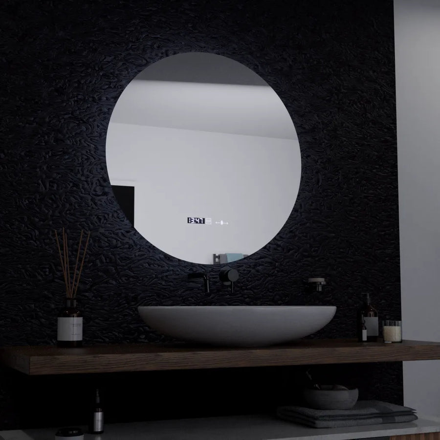 LED Round Mirror, 60cm, Serenite MotionGlow Marcello, De-fogging System, Clock & Thermometer, Dimable Mirrors Marcello Default Title Alessandro Design